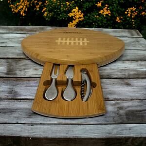 Cornell Big Red University Cutting Board Tools Football Wine Cheese Picnic Party